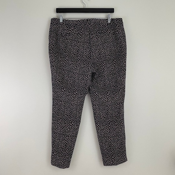 Talbots Petites Hampshire Ankle Pants Black Pink Dots Women's 14p Pre-owned - Picture 3 of 11